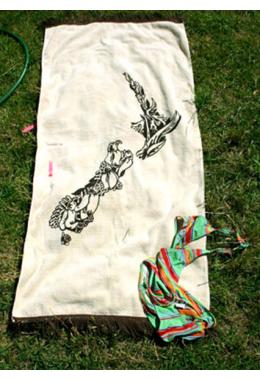 New Zealand map on grass we